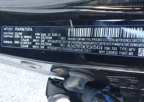 2024 Dodge Hornet R/T из США, поврежденный, VIN ZACPDFCW7R3A15454